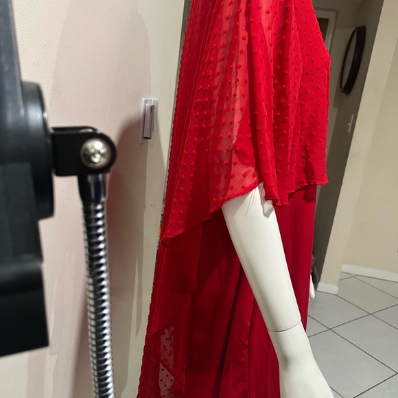 glamour nights red cape dress/size 14/nwt - Picture 8 of 15